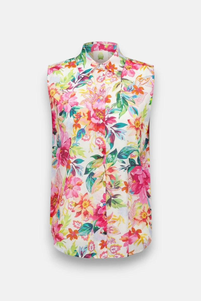 Ärmellose Hemdbluse mit Blumenprint - Image 2
