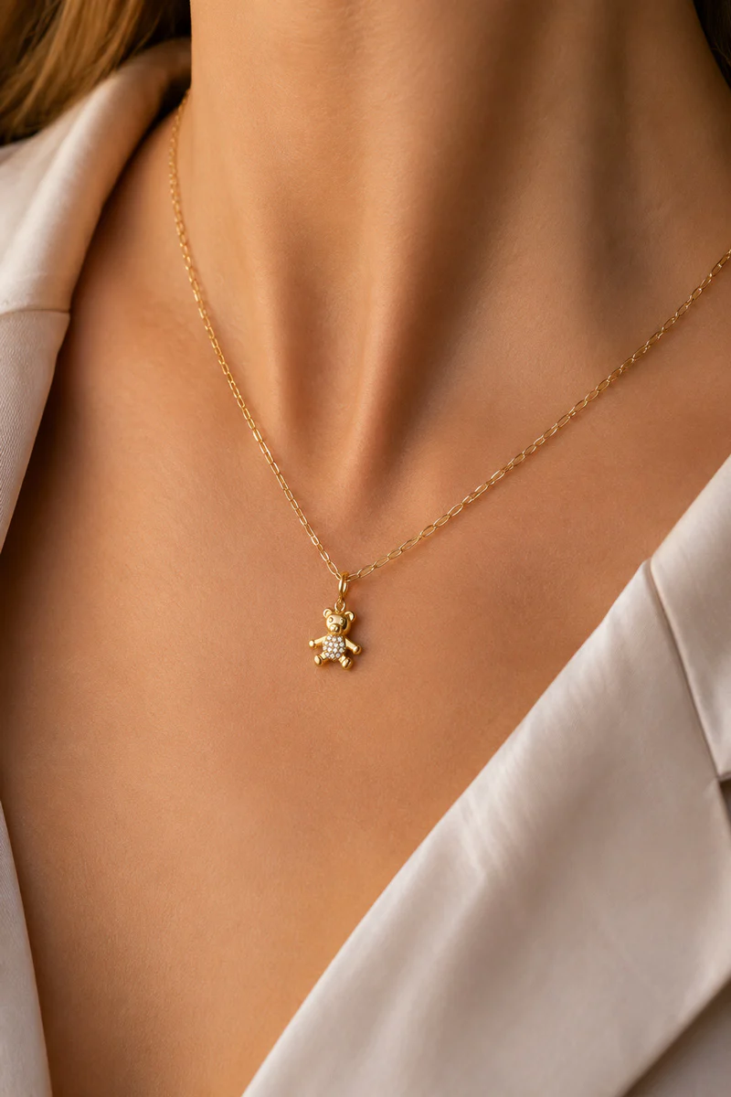 Bär Charm mit Zirkoniasteinen - Image 2