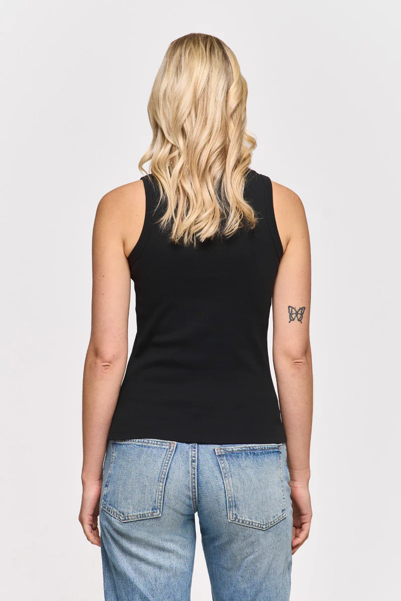 Basic Geripptes Top in Schwarz - Image 12
