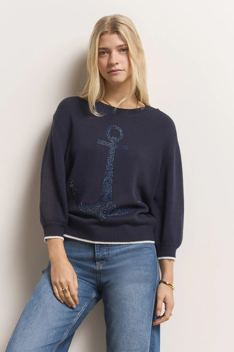Blauer Pullover mit Anker-Deko - Image 5