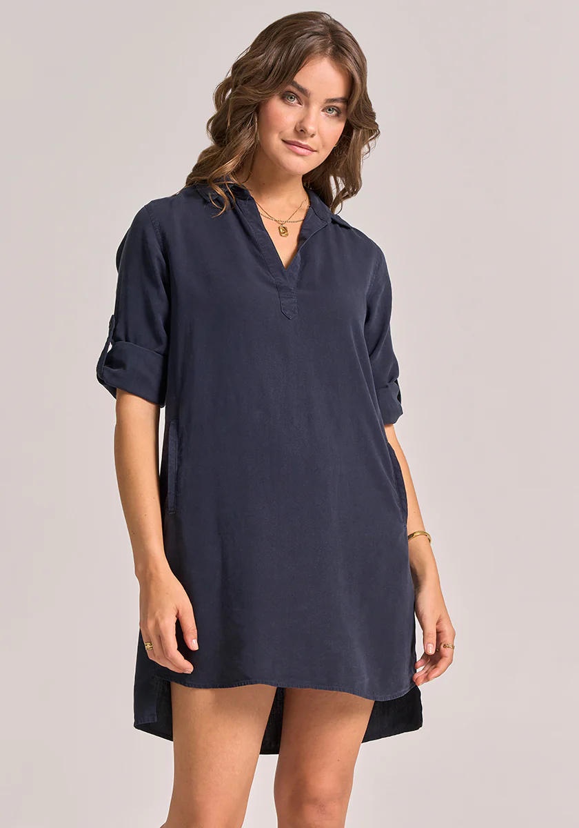 Blaues Hemdblusenkleid in A-Linie - Image 10