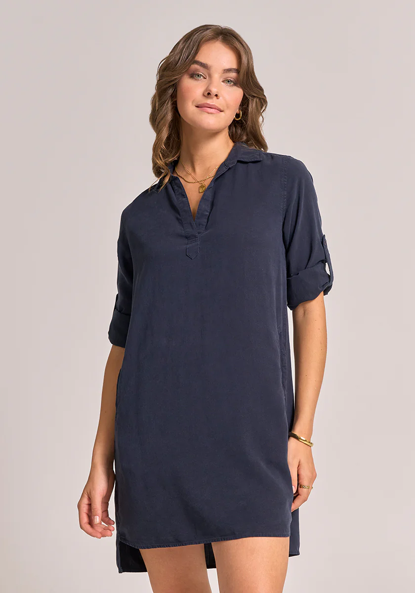 Blaues Hemdblusenkleid in A-Linie - Image 6