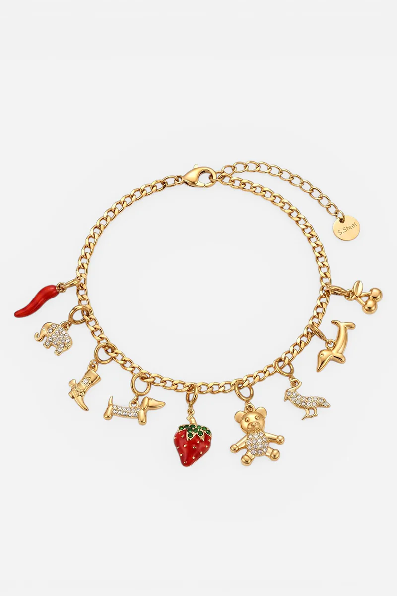 Erdbeere Charm mit Zirkoniasteinen - Image 4