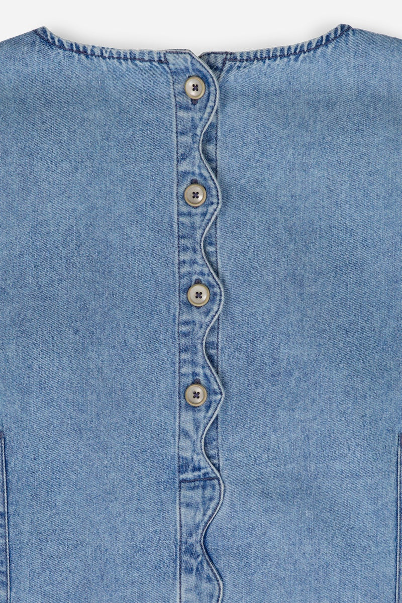 Jeans-Minikleid mit Wellendetails - Image 7