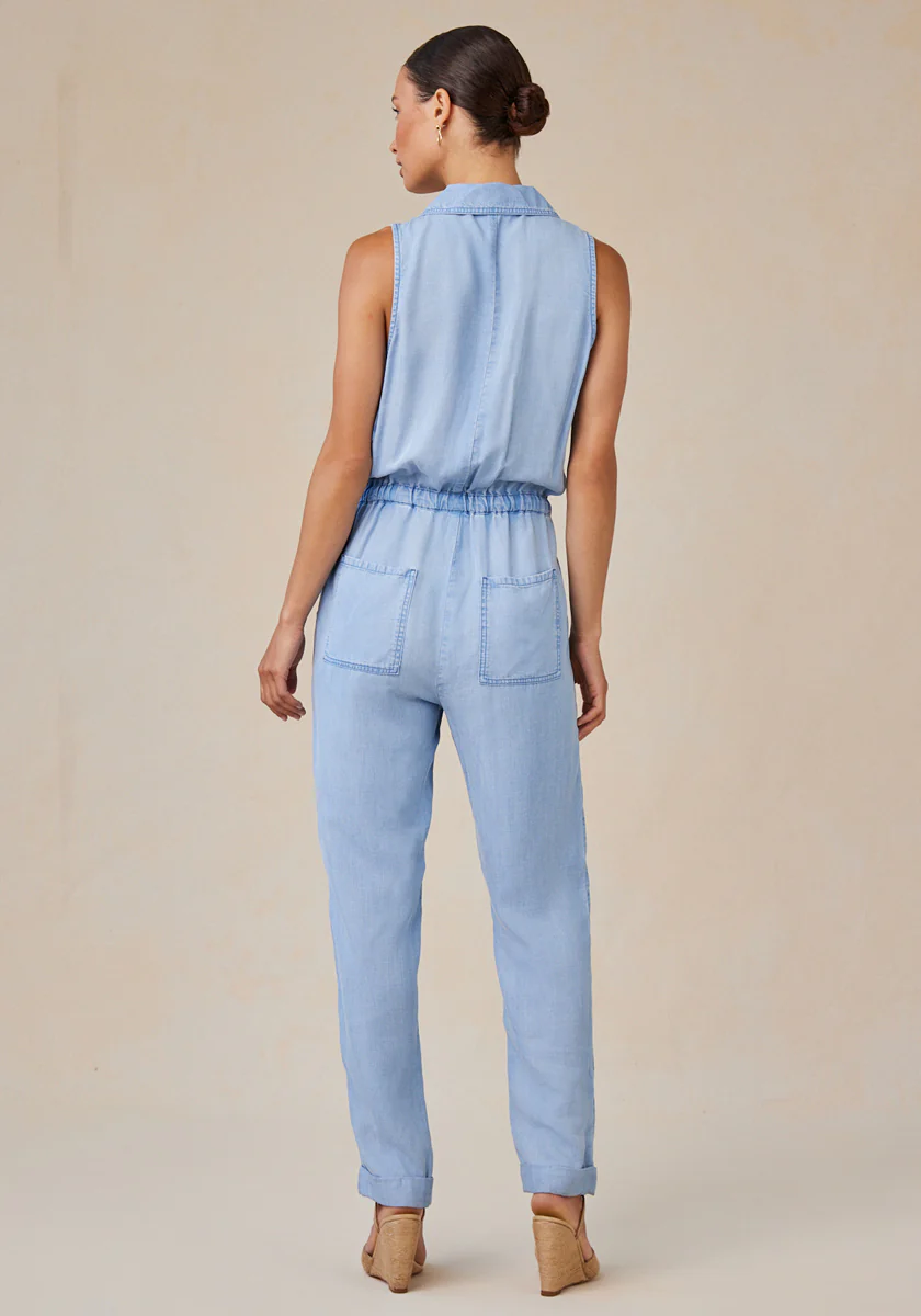 Lyocell Jumpsuit mit Bindebändern - Image 4