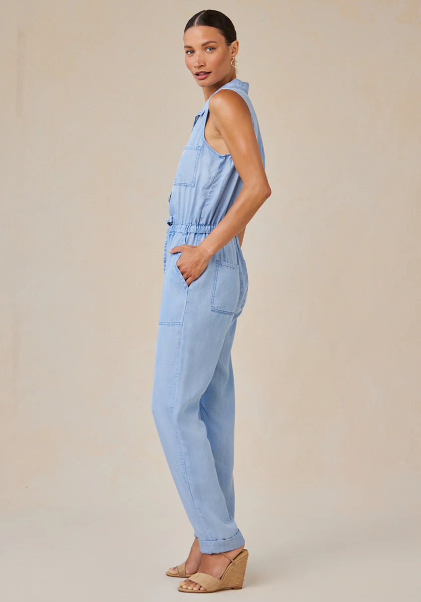 Lyocell Jumpsuit mit Bindebändern - Image 6