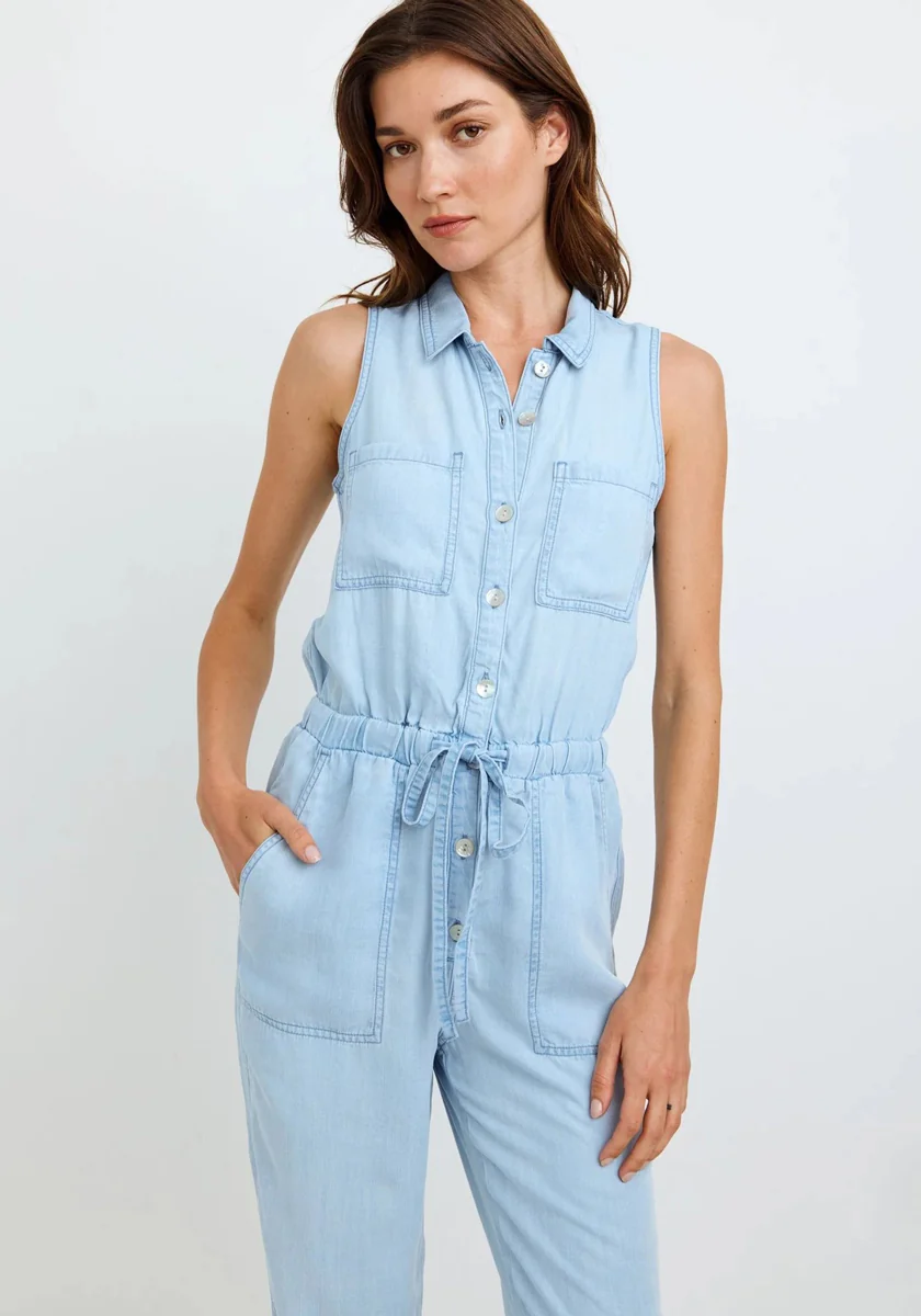 Lyocell Jumpsuit mit Bindebändern - Image 7