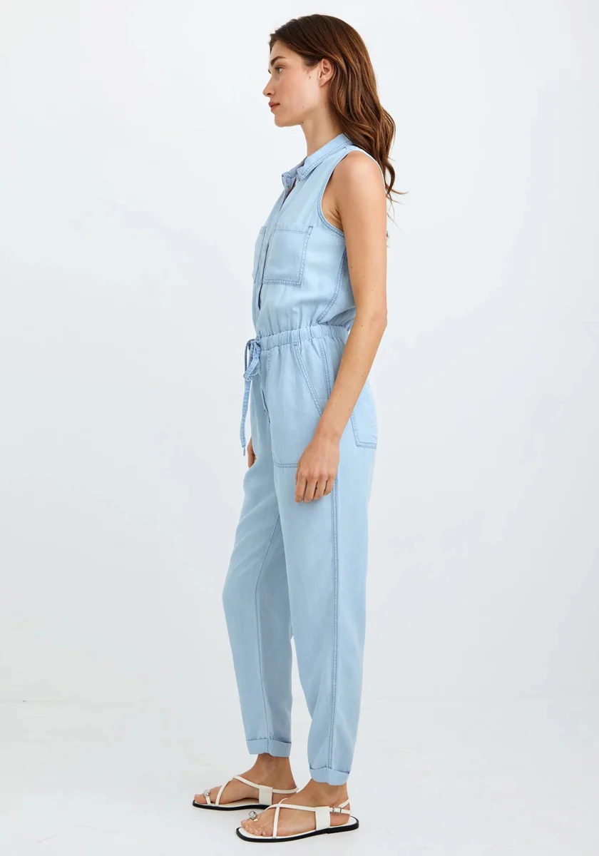 Lyocell Jumpsuit mit Bindebändern - Image 8