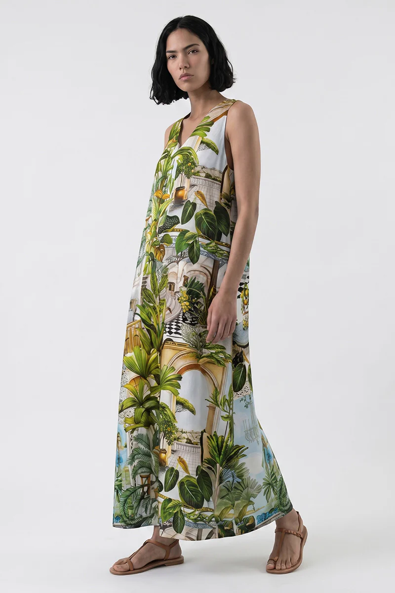 Maxikleid Safari aus 100 % Seide - Image 9