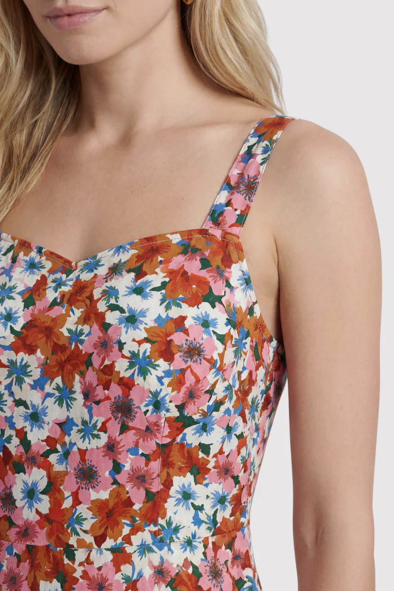 Midi Trägerkleid flowerful aus 100% Seide - Image 4