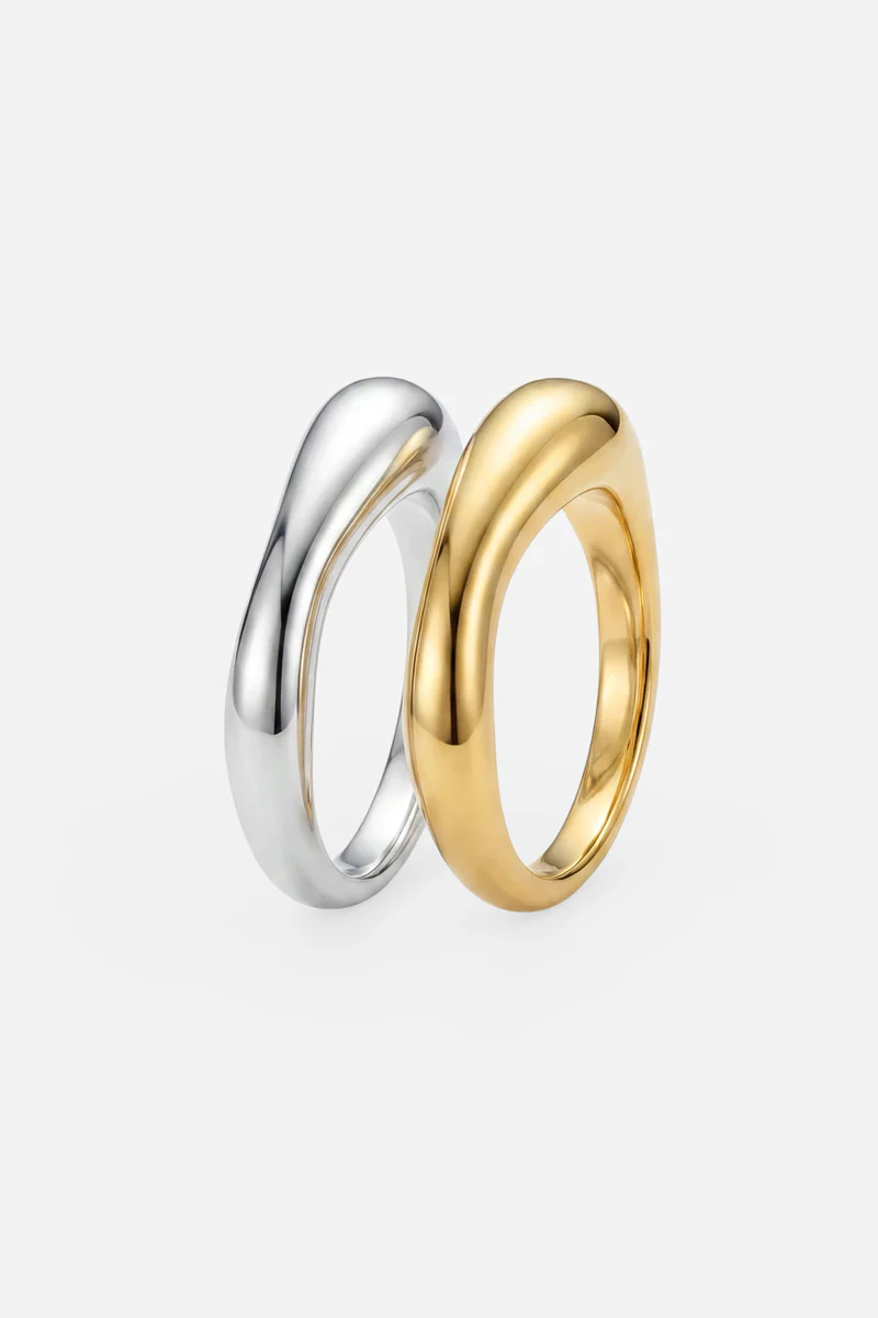 Offener Ring aus 18K vergoldetem 925 Sterling Silber - Image 2