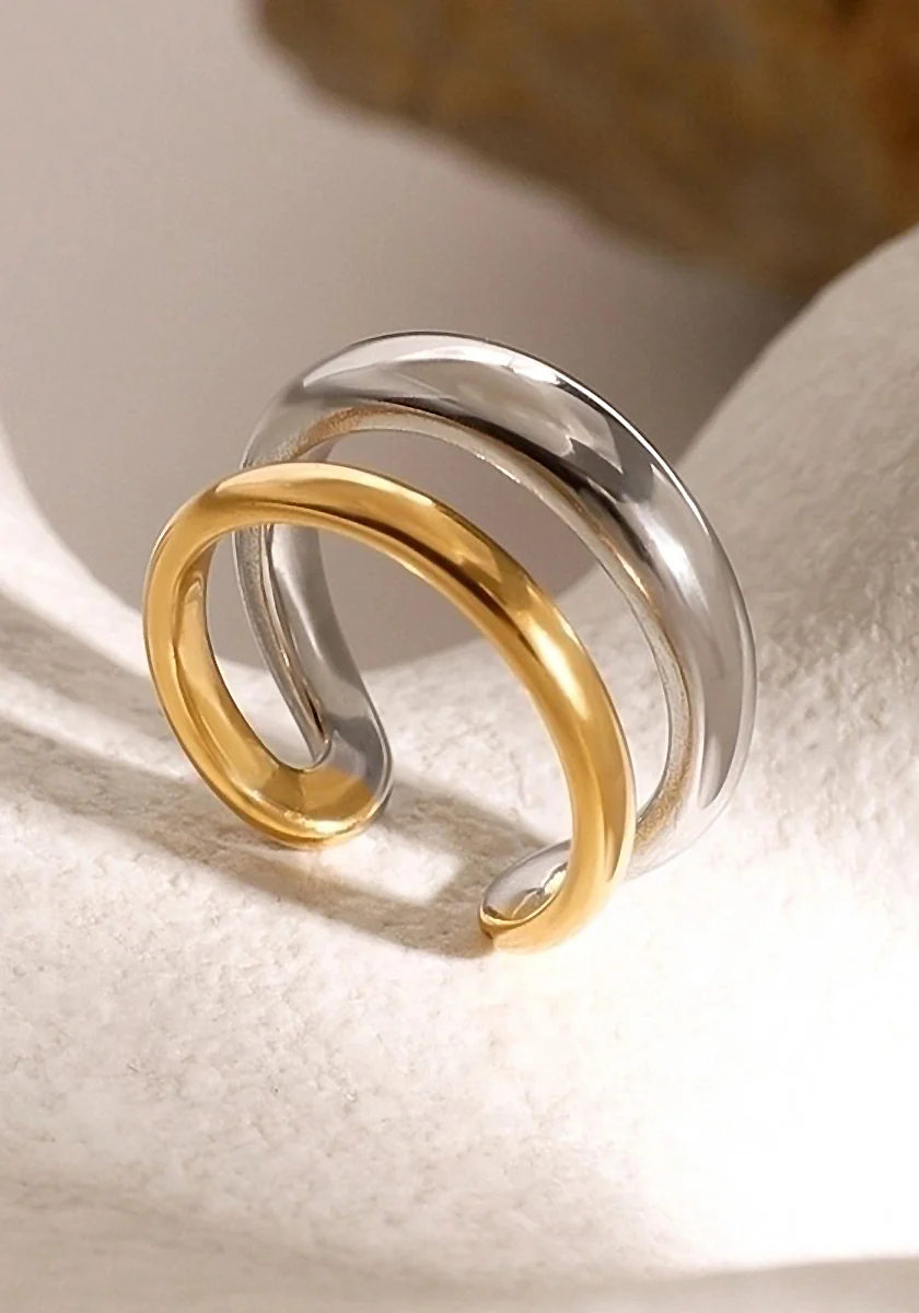 Offener Ring in Gold & Silber - Image 4
