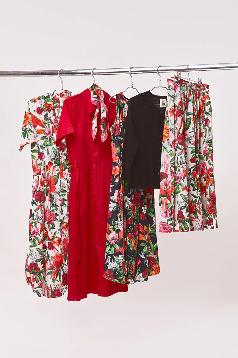 Rotes Midi-Hemdkleid aus Popeline - Image 8
