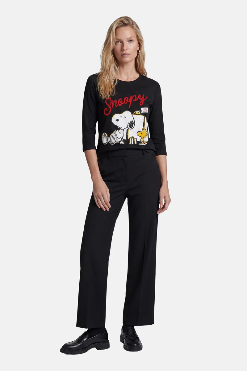Schwarzes Langarmshirt Snoopy Vacation - Image 3