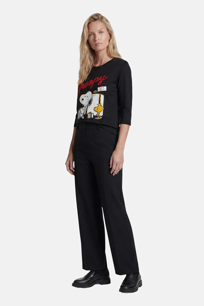 Schwarzes Langarmshirt Snoopy Vacation - Image 5