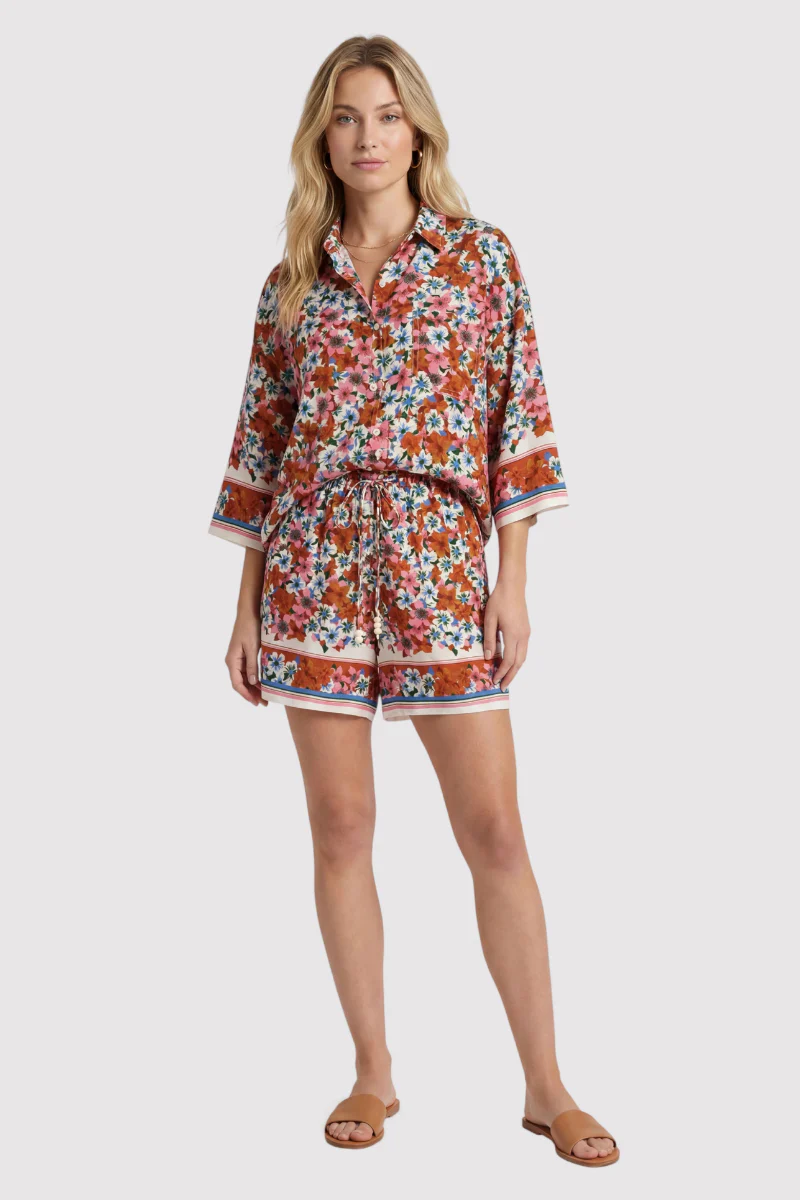 Shorts flowerful aus 100% Seide - Image 6