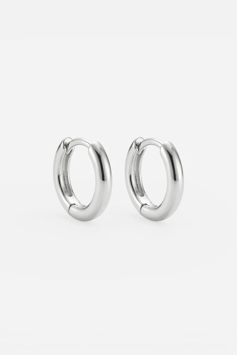 Silberne Creolen 8 mm aus 925 Sterling Silber