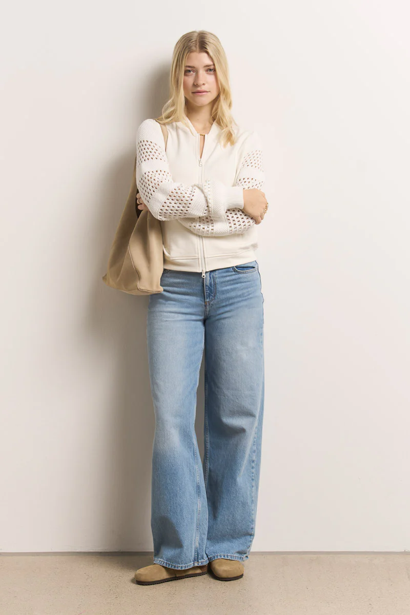 Sweatjacke im Strick-Sweat-Mix - Image 4