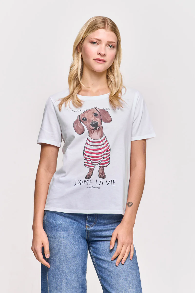 T-Shirt Dackel J'aime la vie - Image 3