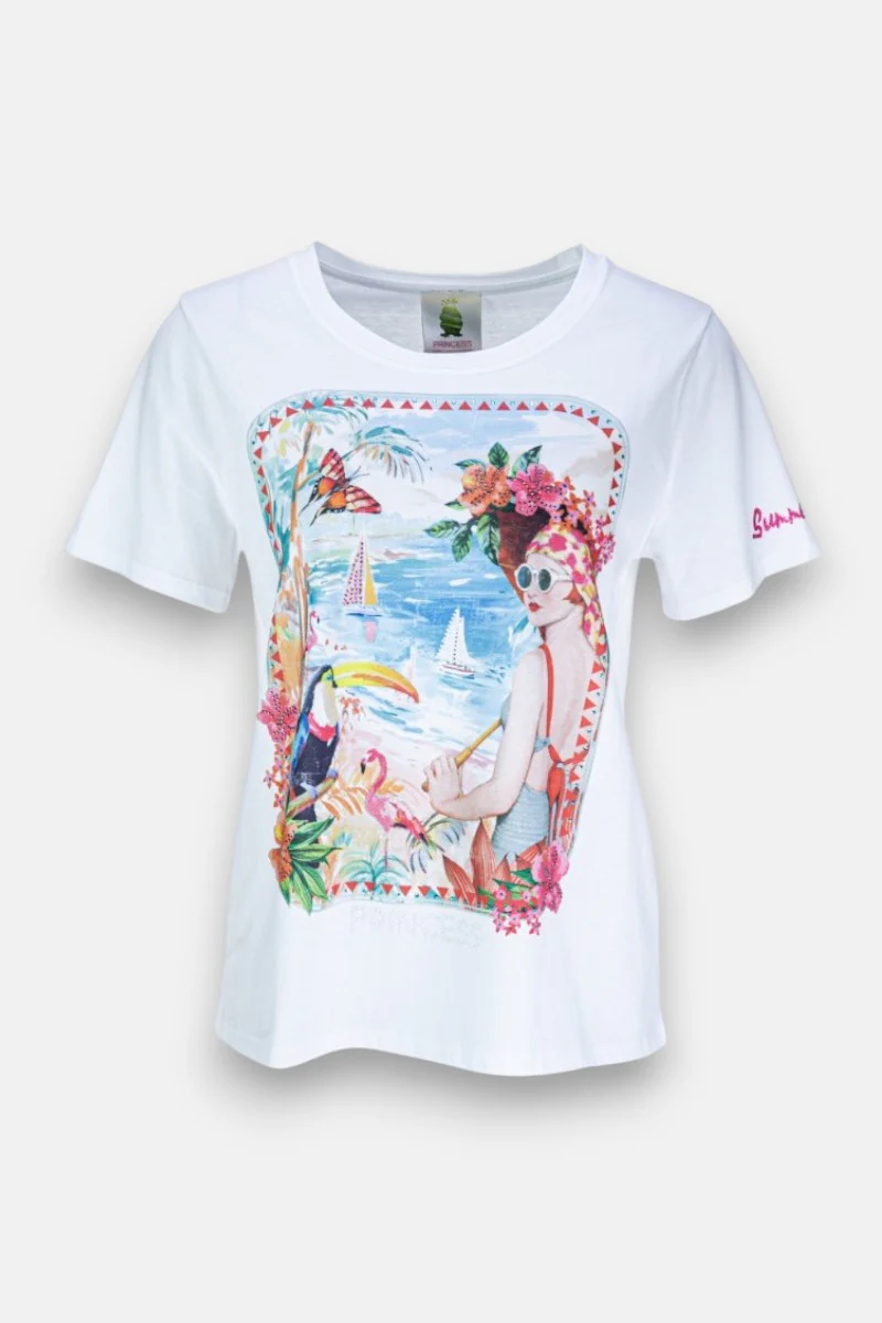 Weisses T-Shirt Karibik