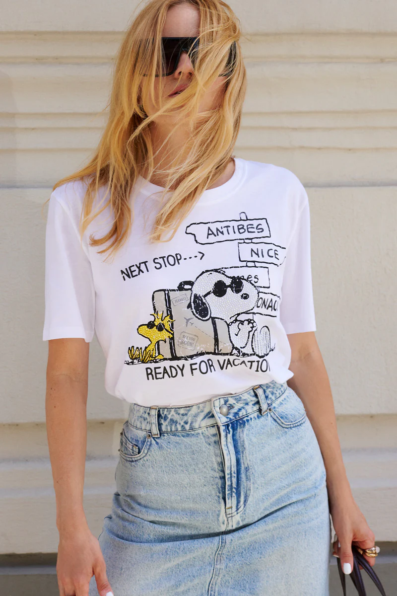 Weisses T-Shirt Snoopy Vacation - Image 4