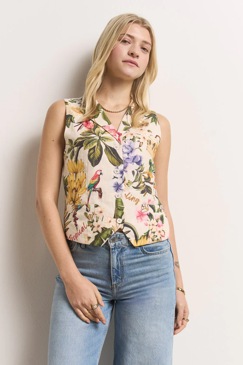 Weste mit Tropical-Print - Image 6