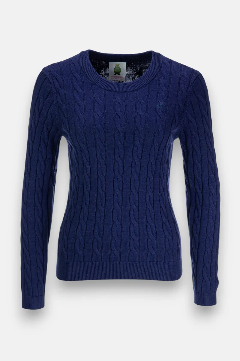 Zopfstrickpullover Frog blue - Image 2